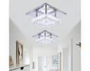 oyajia Deckenleuchte Moderne Kristall LED Deckenlampen, 12W Luxus Mini Kronleuchter, LED fest integriert, Tageslichtweiß Bild 4