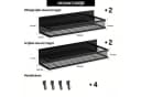 SURFOU Magnetisches Gewürzregal 4 Stück Schwarz Metall Bild 1