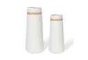 flature Tischvase Keramik 2er-Set Weiß Boho Style Bild 2