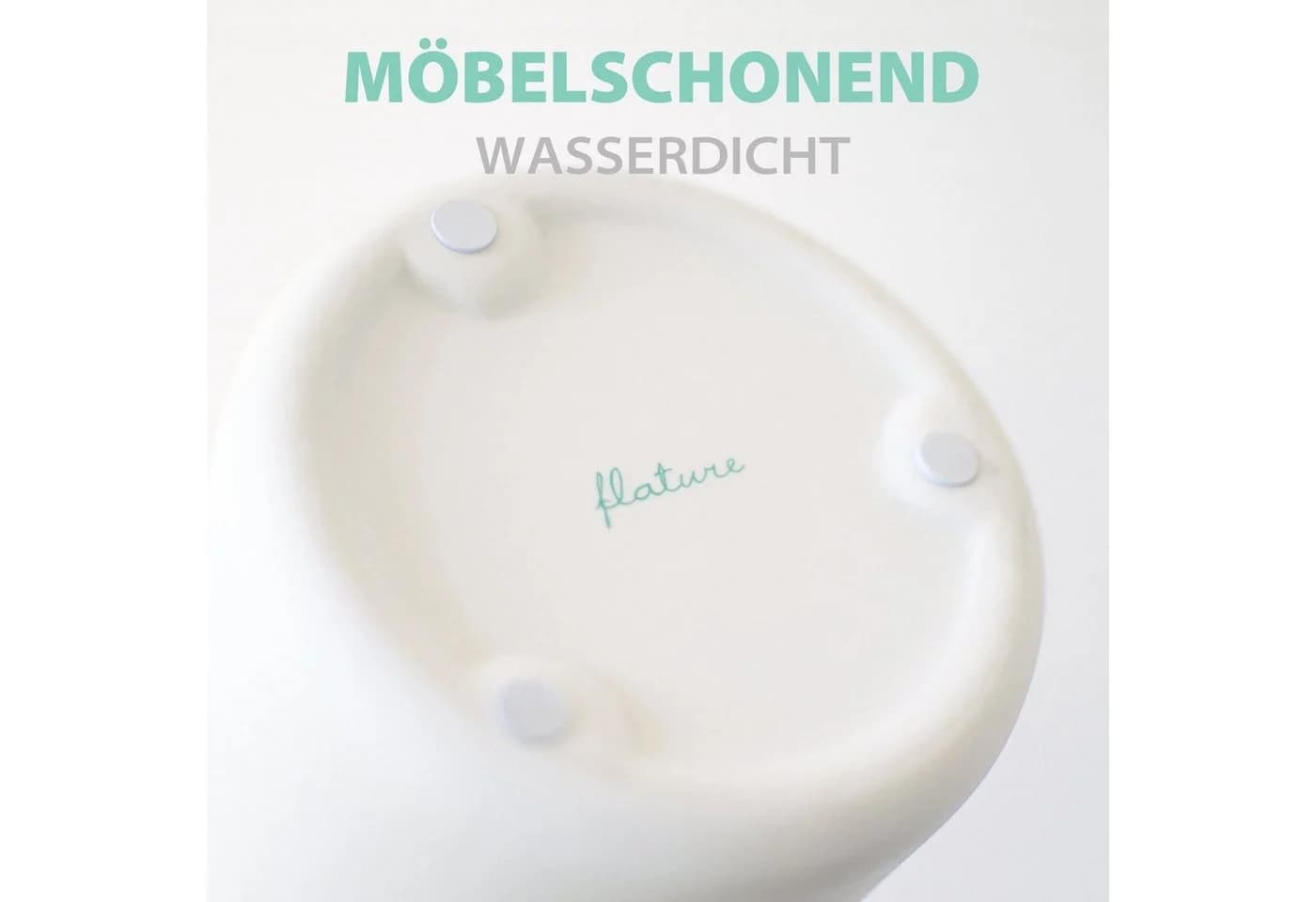 flature Tischvase Keramik 2er-Set Weiß Boho Style - Bild 4
