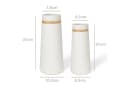 flature Tischvase Keramik 2er-Set Weiß Boho Style Bild 5