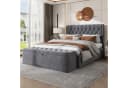 BlingBin Bettbank Polsterbank Grau mit Stauraum Bild 1