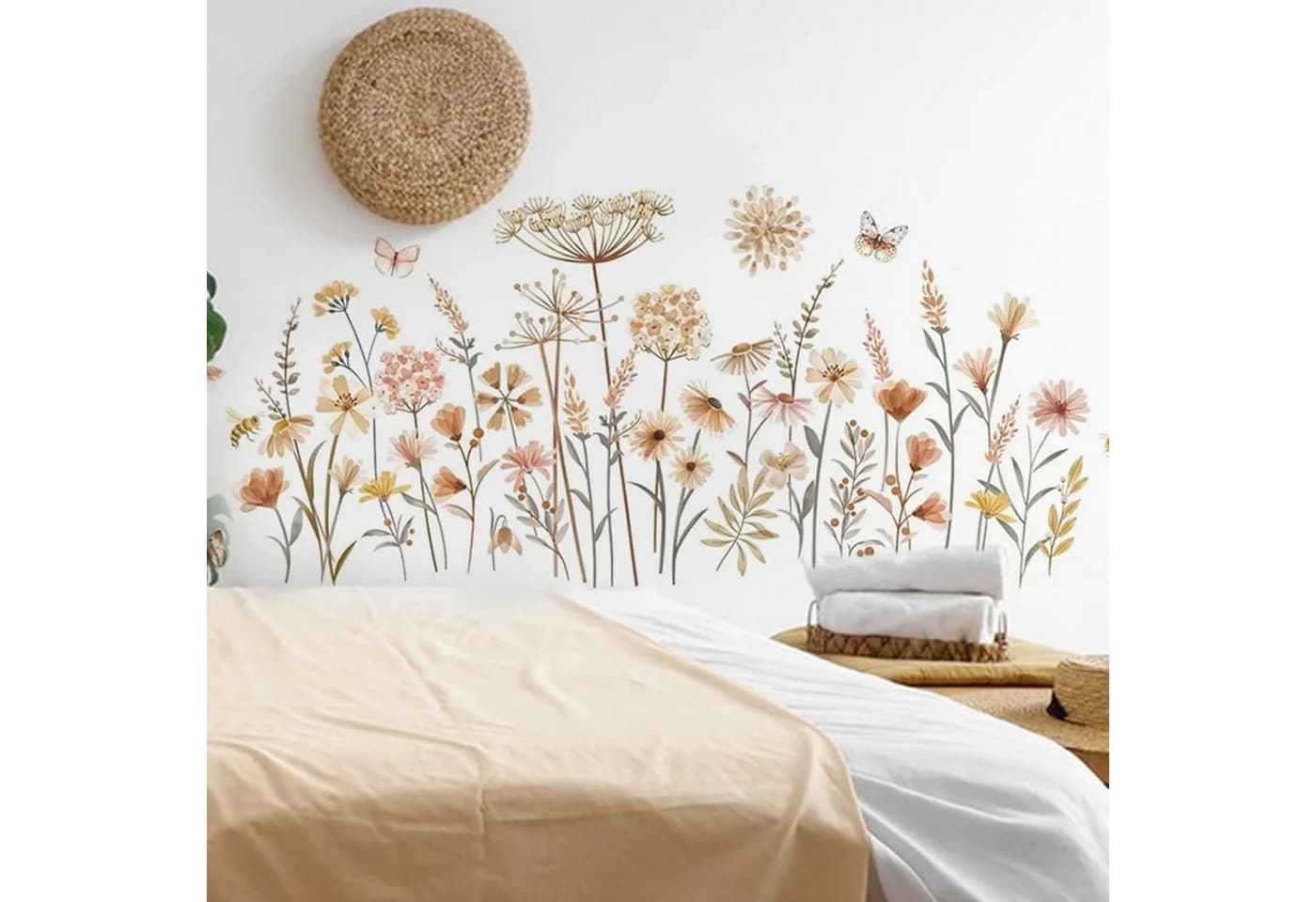 BlingBin Wandtattoo Boho Wildblume Löwenzahn Schmetterlinge - Bild 2