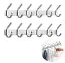 BlingBin Wandgarderobe 4/6 Haken Kleiderhaken Wand Hakenleiste Garderobenhaken 2er Set Silber Bild 2