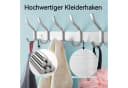 BlingBin Wandgarderobe 4/6 Haken Kleiderhaken Wand Hakenleiste Garderobenhaken 2er Set Silber Bild 5