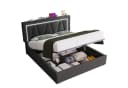 BlingBin Boxspringbett Stauraumbett Polsterbett 140x200cm Grau/Beige Bild 2