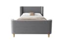 BlingBin Einzelbett 90 x 200 cm Kinderbett Polsterbett Rosa/Grau/Beige Bild 1