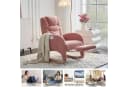 BlingBin Schaukelstuhl Relaxsessel Rosa Teddy-Material Bild 3