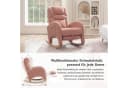 BlingBin Schaukelstuhl Relaxsessel Rosa Teddy-Material Bild 4