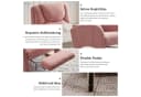 BlingBin Schaukelstuhl Relaxsessel Rosa Teddy-Material Bild 5