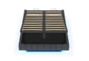 BlingBin Polsterbett Stauraumbett 140x200cm mit LED-Licht Leinen Bild 3