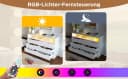 BlingBin Sideboard 120x40x85cm Weiß mit LED-Beleuchtung und 6 Schubladen Bild 5