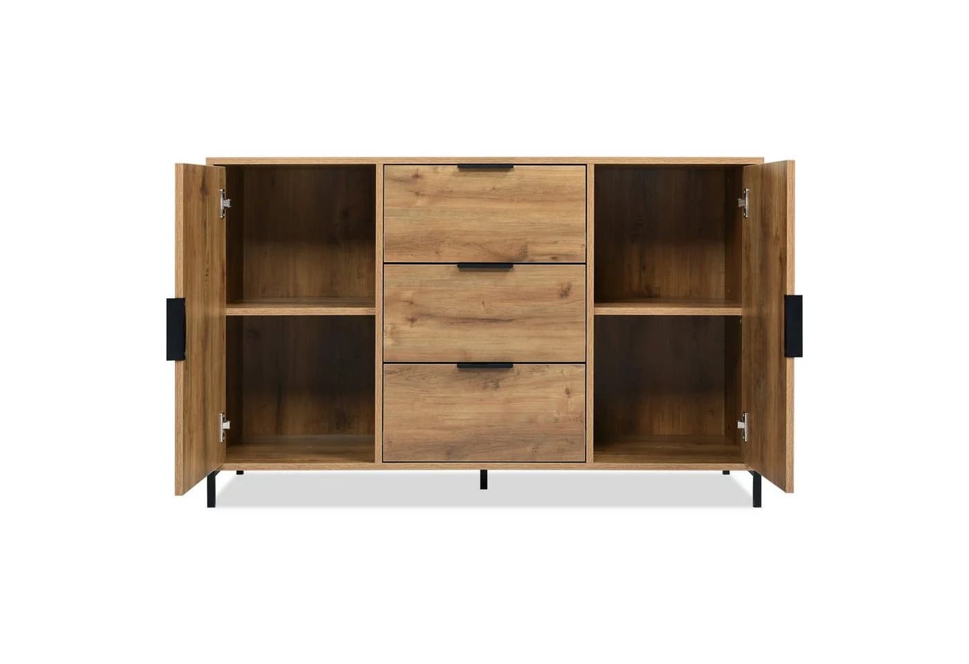 BlingBin Schubkastenkommode Sideboard Highboard 120x40x76 cm - Bild 3