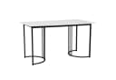 BlingBin Esstisch moderner Küchentisch 140 x 80cm Metall Marmormuster Bild 1