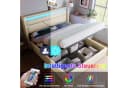 BlingBin Boxspringbett Stauraumbett mit LED-Beleuchtung Weiß/Grau Bild 5