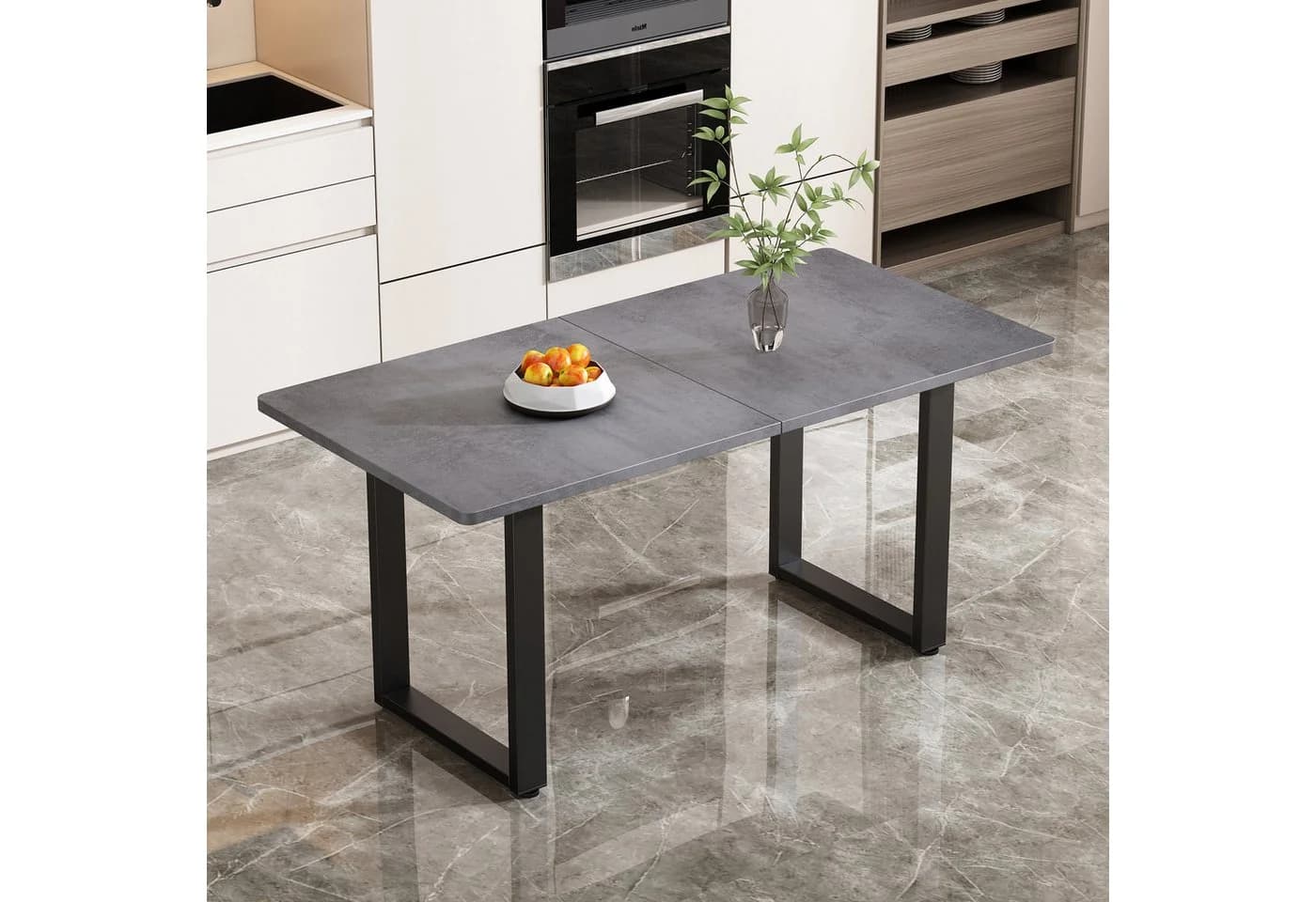 BlingBin Esstisch Industriestil Schwarz/Grau