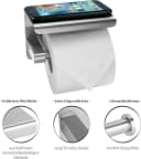 BlingBin Toilettenpapierhalter Silber Edelstahl Bild 4