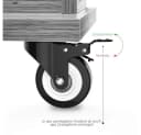 BlingBin Möbelrollen Schwerlast 4er Set mit Bremse 360° Drehplatte 200kg Bild 3