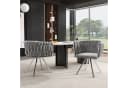 BlingBin Esszimmerstuhl Samt Grau Silber 360° Drehfunktion 2er Set Bild 1
