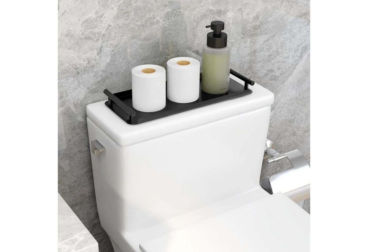 BlingBin Dekotablett Badezimmer Tablett Rechteckig mit Griff