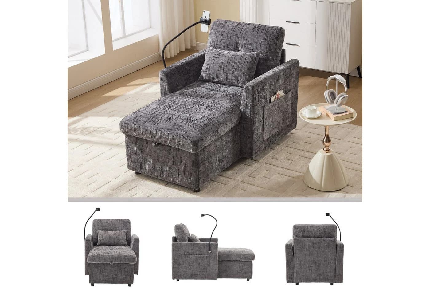 BlingBin Freizeit-Sofa Einsitzer mit Stauraum - Bild 3