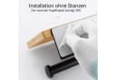 BlingBin Toilettenpapierhalter mit Bambus-Ablage Edelstahl Selbstklebend Bild 4