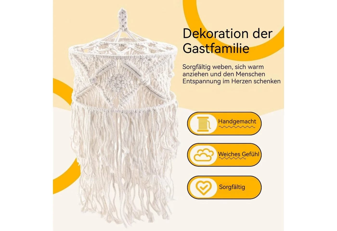 BlingBin Lampenschirm Pendelleuchte Abdeckung Beige - Bild 4