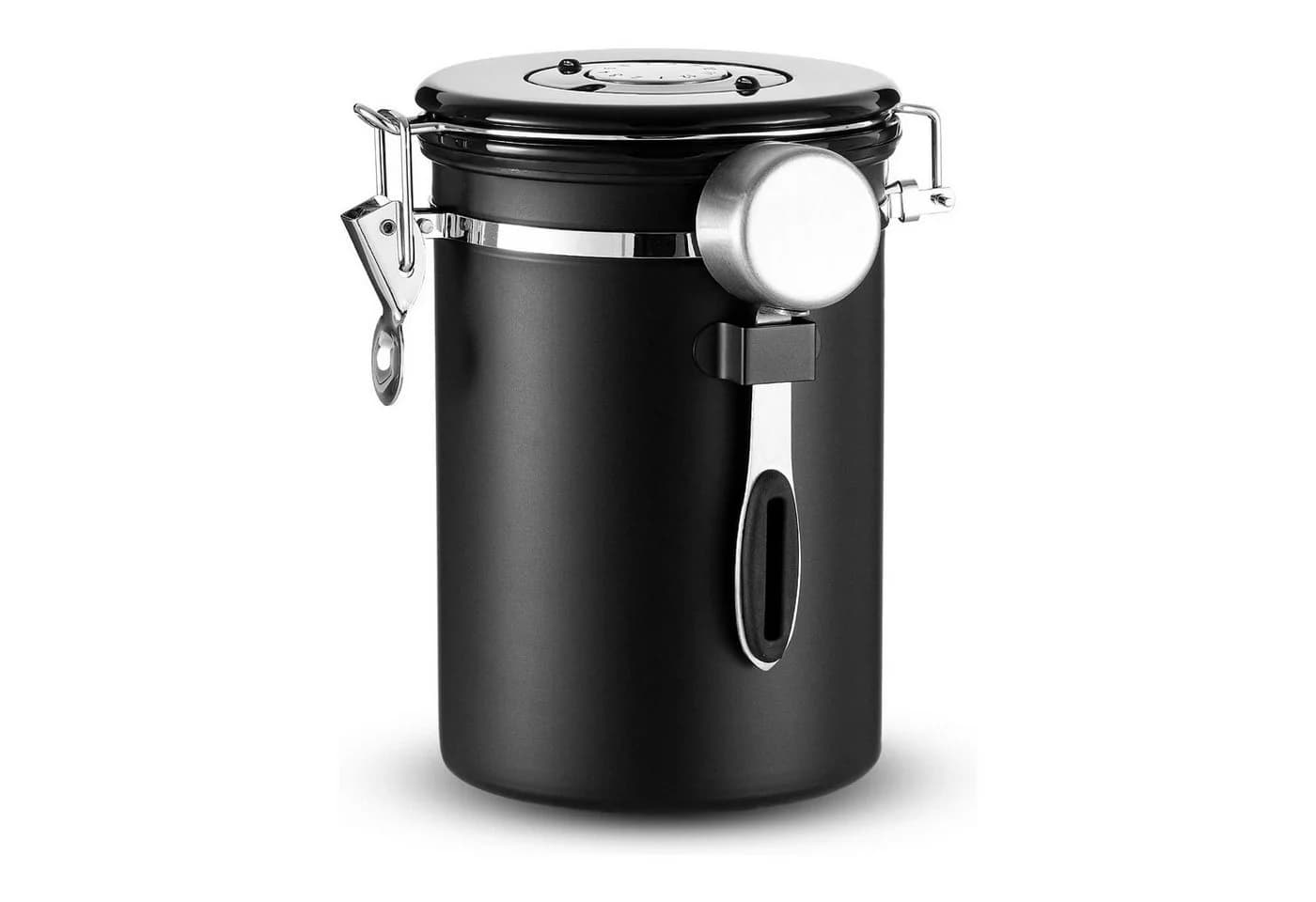 BlingBin Kaffeedose 1,8L Edelstahl Schwarz mit CO2-Ventil & Datumsanzeige - Bild 2