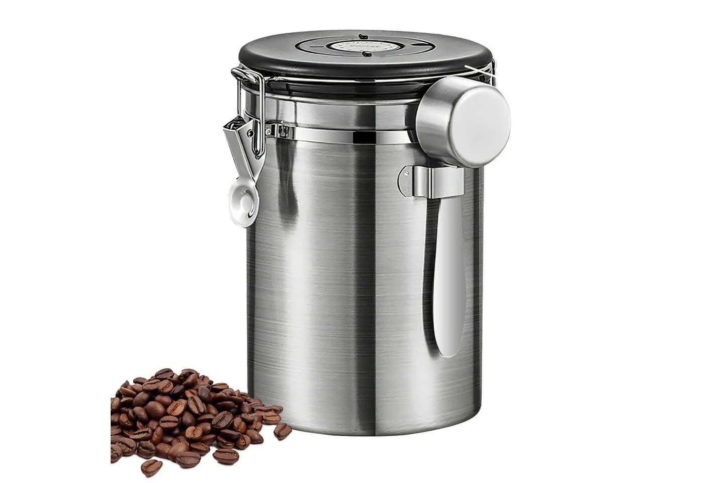BlingBin Kaffeedose 1,8L Edelstahl Luftdicht mit CO2-Ventil - Bild 2