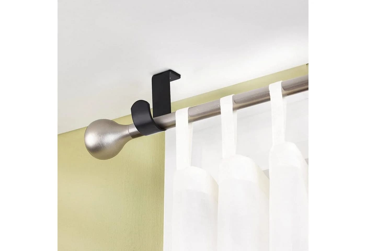 BlingBin Gardinenstangenhalter Deckenhalterung Vorhangstange Halter Metall 3er Set 5.5*2*6.5 cm