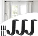 BlingBin Gardinenstangenhalter Deckenhalterung Vorhangstange Halter Metall 3er Set 5.5*2*6.5 cm Bild 2