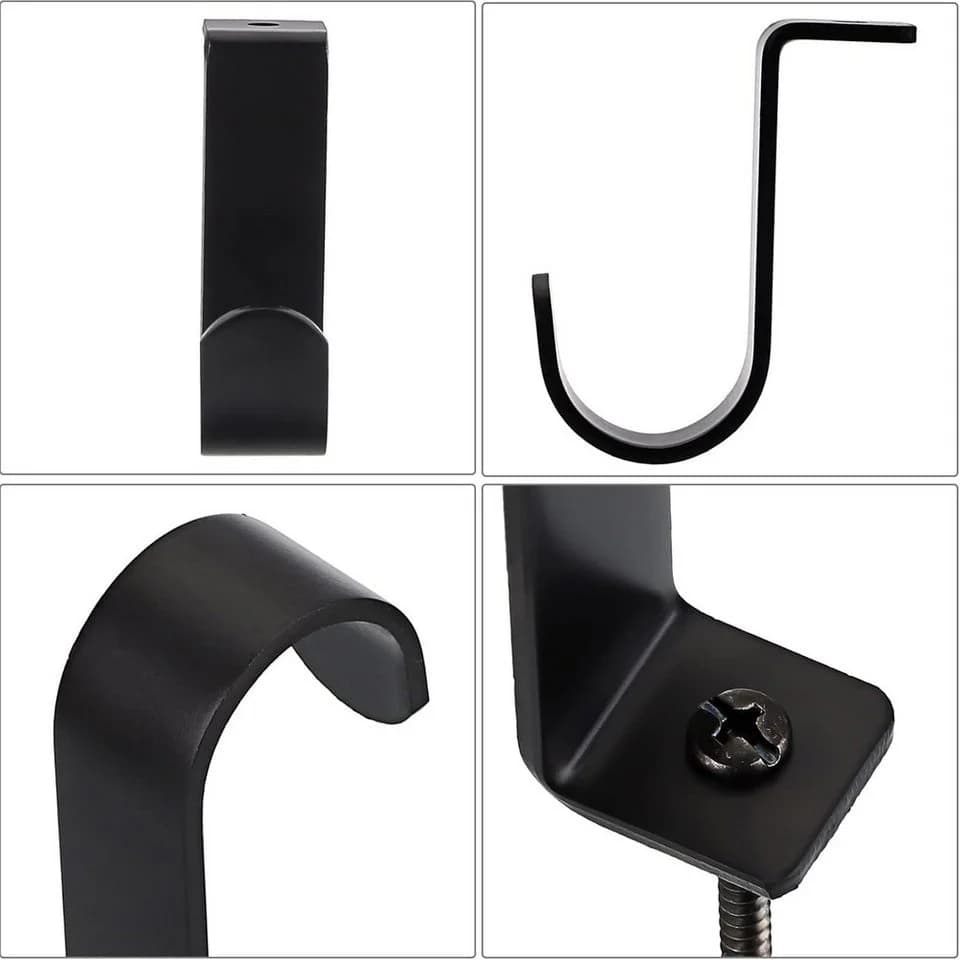 BlingBin Gardinenstangenhalter Deckenhalterung Vorhangstange Halter Metall 3er Set 5.5*2*6.5 cm - Bild 5