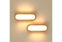 BlingBin LED Wandleuchte Innen Wandlampe Holz Touch Control Bild 2