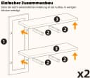 BlingBin 2-stufiges Schweberegal Holz Wandboard 38x13,5x40 cm Bild 5
