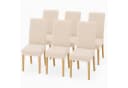 BlingBin Stuhlhusse Stretch Beige 6er Set Bild 2