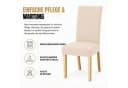 BlingBin Stuhlhusse Stretch Beige 6er Set Bild 3
