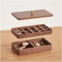 BlingBin Schmuckaufbewahrung Holz Massivholz Box 19x10x7,5 cm Bild 1