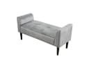BlingBin Polsterbank Grau mit Armlehne Bettbank Sitzbank Betthocker Flurbank Bild 1