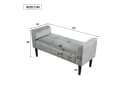 BlingBin Polsterbank Grau mit Armlehne Bettbank Sitzbank Betthocker Flurbank Bild 5