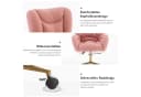 BlingBin Drehstuhl Ergonomisch 360° drehbar Rosa Gold Bild 5
