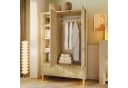 BlingBin Kleiderschrank Eiche Rattan mit Schubladen Bild 2