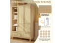 BlingBin Kleiderschrank Eiche Rattan mit Schubladen Bild 5