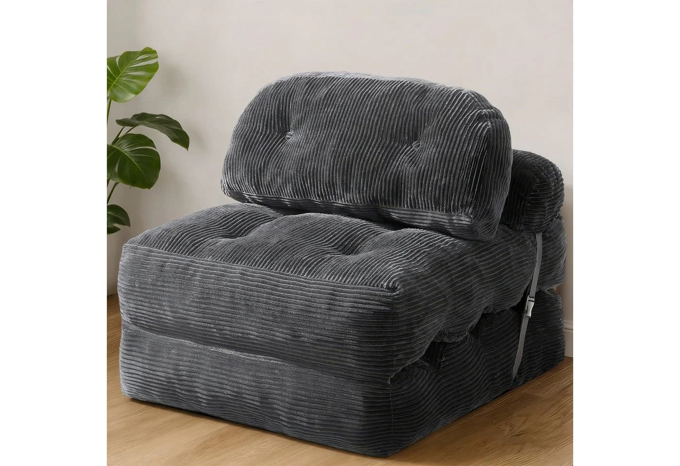 BlingBin Schlafsofa Klappsofa 1-Sitzer mit Bettfunktion, Cordstoff - Bild 2