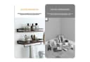 BlingBin Schwebendes Wandregal 4-tlg. mit Handtuchhalter Holz & Metall Bild 5