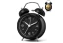 BlingBin Doppelglockenwecker mit Nachtlicht, Lauter Alarm, Analog, Schlummerfunktion, Schwarz Bild 2