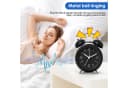 BlingBin Doppelglockenwecker mit Nachtlicht, Lauter Alarm, Analog, Schlummerfunktion, Schwarz Bild 5