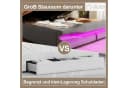 BlingBin Stauraumbett LED Polsterbett Grau/Beige mit Hydraulik Bild 5