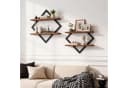 BlingBin Wandregal 2er-Set Rauten-Design Braun/Schwarz Bild 1