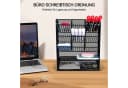 BlingBin Schreibtisch Organizer Schwarz mit Schublade & 9 Fächern Bild 1
