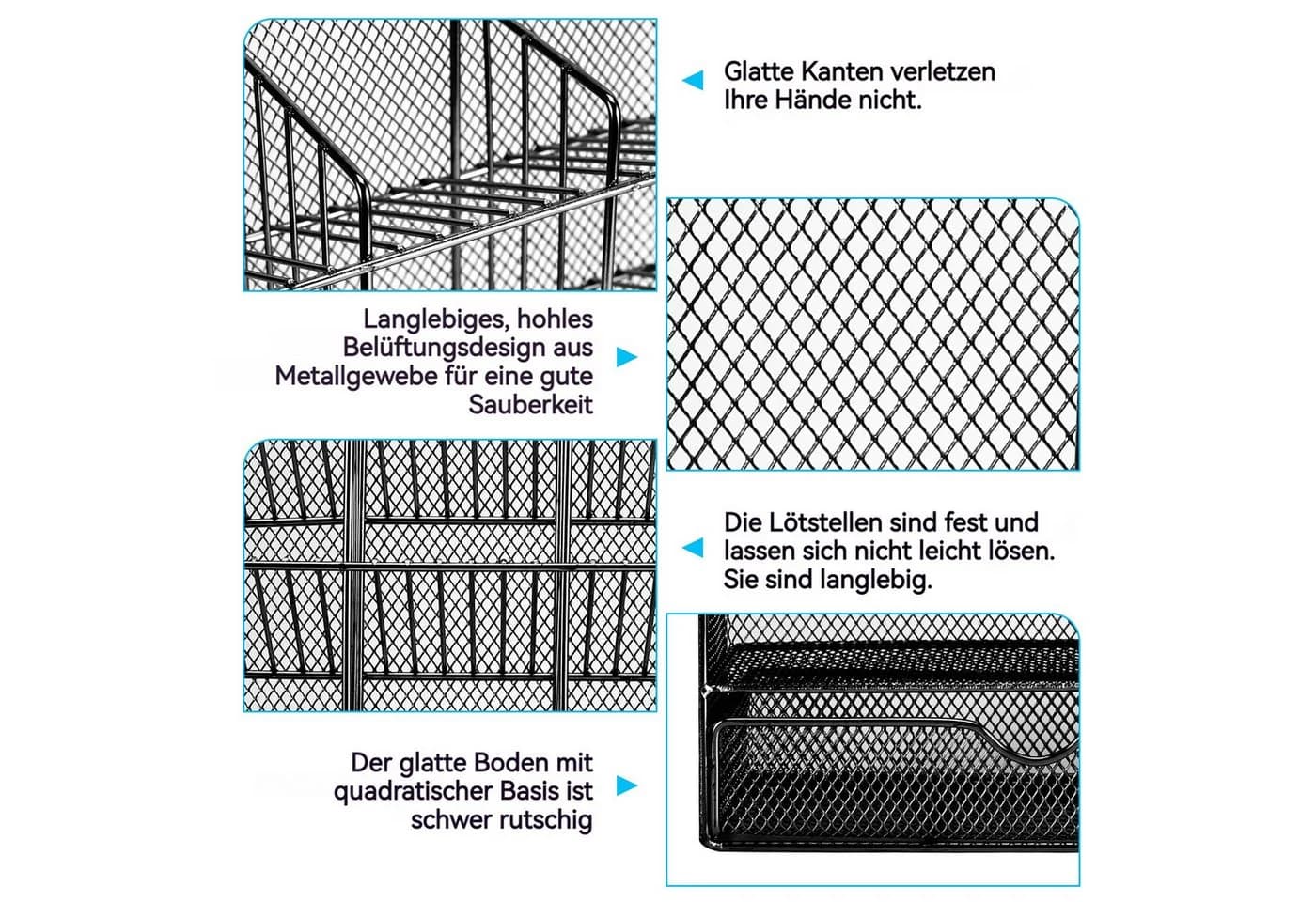BlingBin Schreibtisch Organizer Schwarz mit Schublade & 9 Fächern - Bild 5